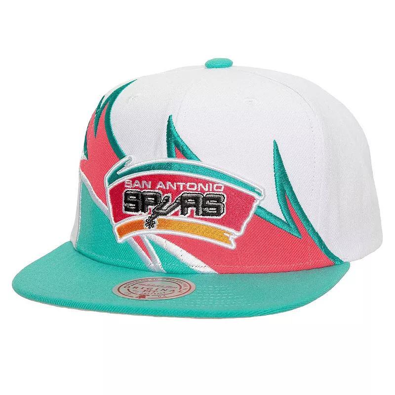 Mens Mitchell & Ness /Turquoise San Antonio Spurs Waverunner Snapback Hat Product Image