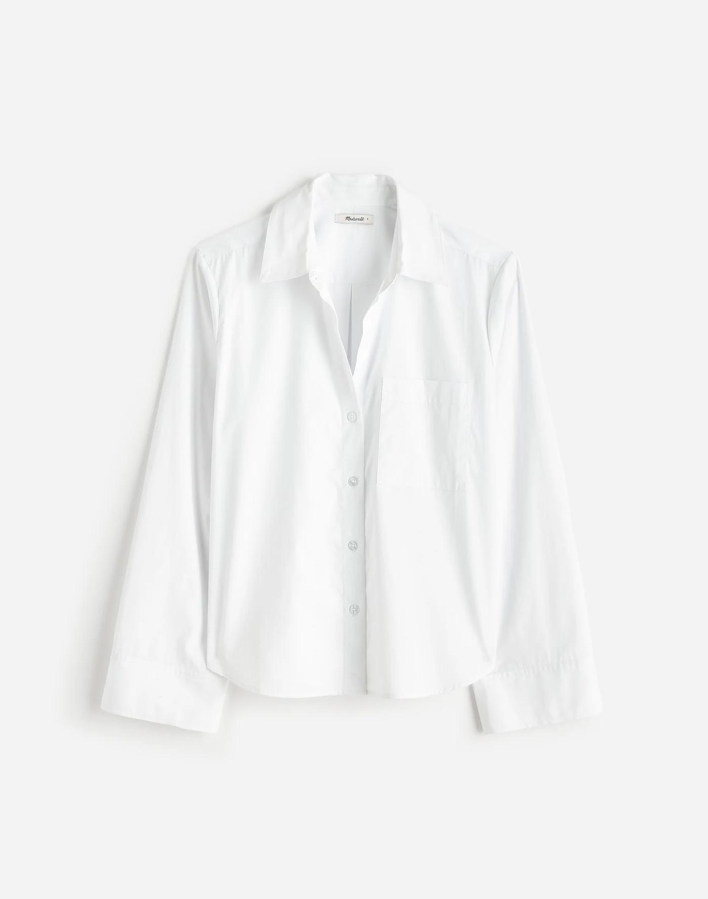 Easy Y-Neck Button-Up Shirt Product Image