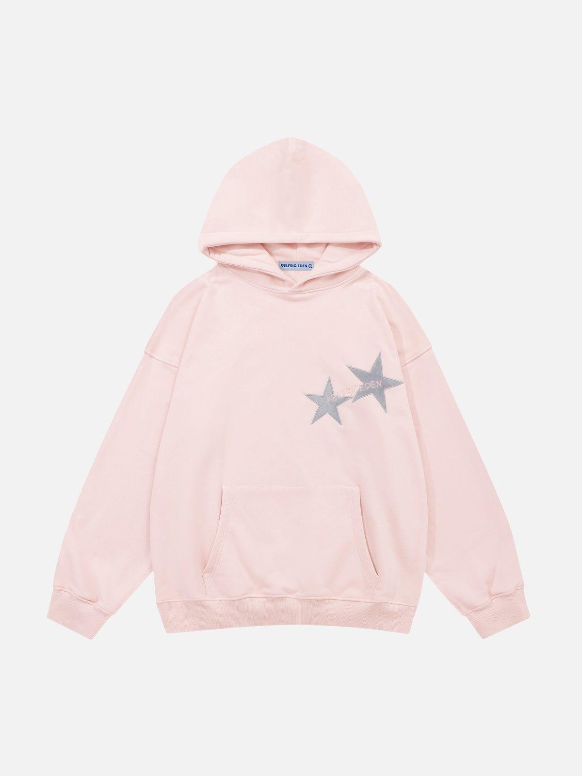 Aelfric Eden Star Print Color Contrast Hoodie Product Image