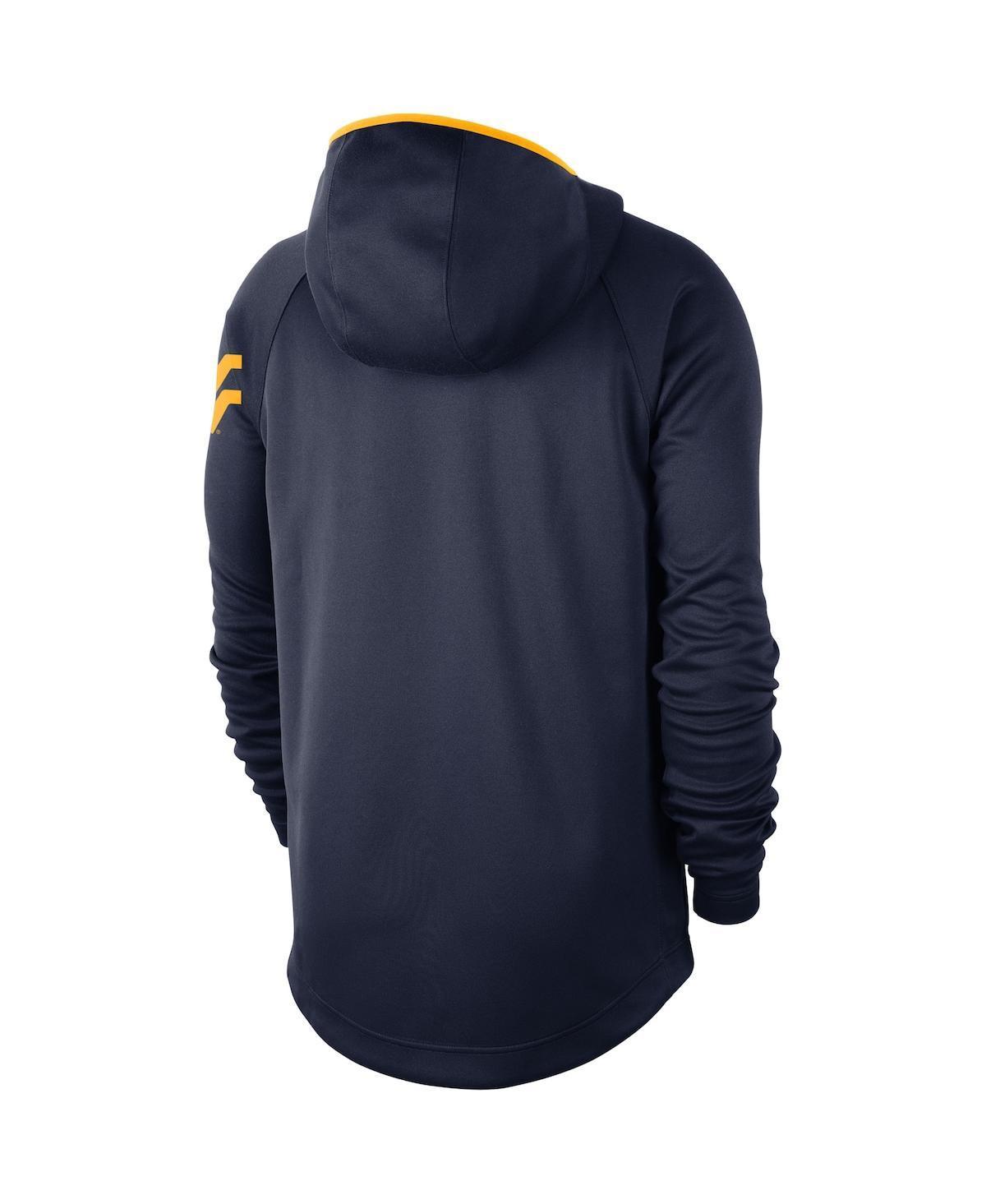 NIKE Navy West Virginia Mountaineers Basketball Spotlight Performance Raglan Pullover Hoodie Product Image