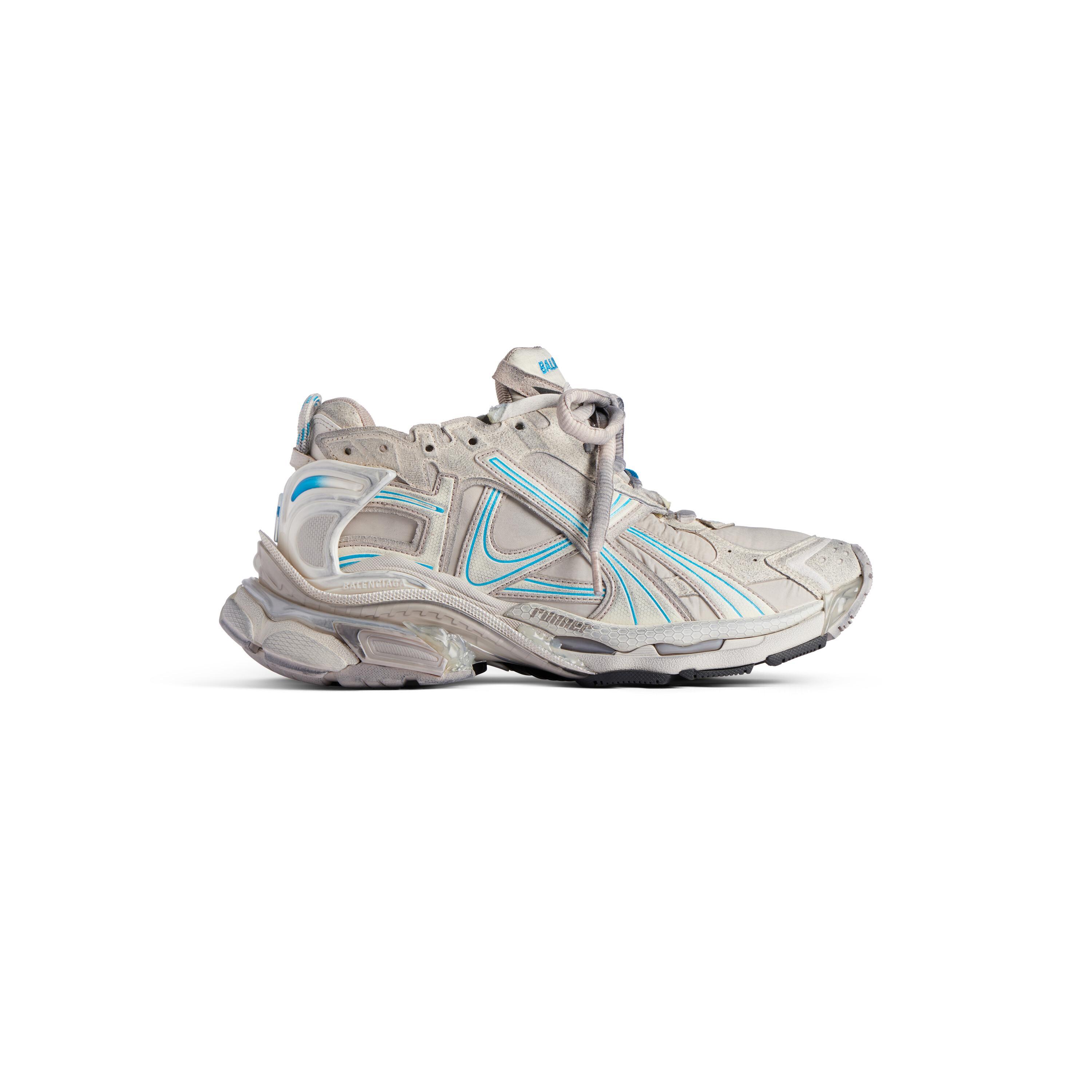 Women's Runner Sneaker in Taupe/blue Product Image