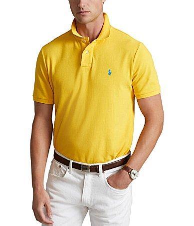 Mens Mesh Classic-Fit Polo Shirt Product Image