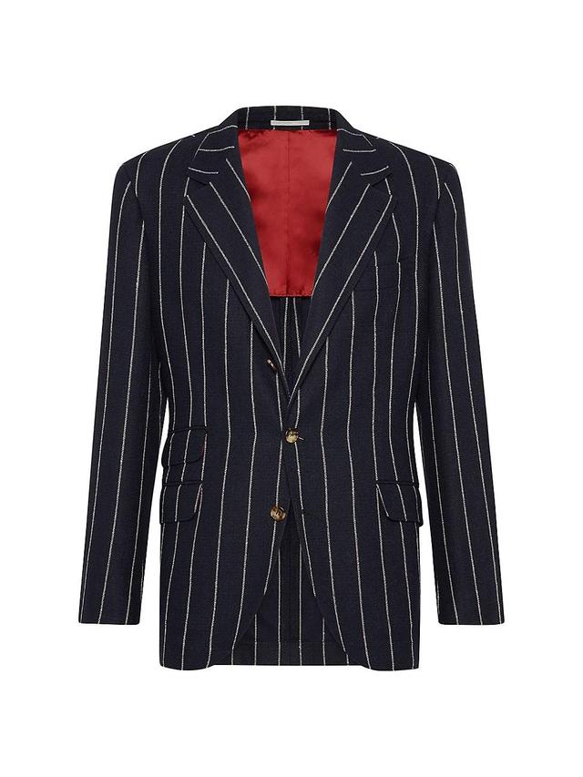 Mens Stripe Canvas Deconstructed Cavallo Blazer Product Image