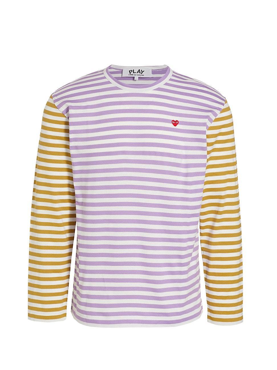 Mens Multicolor Striped Long-Sleeve Shirt Product Image