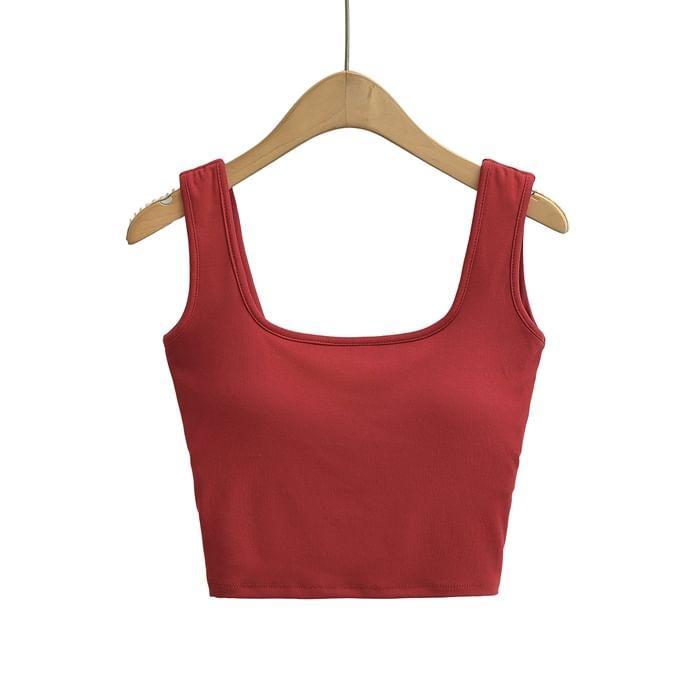 Square Neck Plain Tank Top Product Image