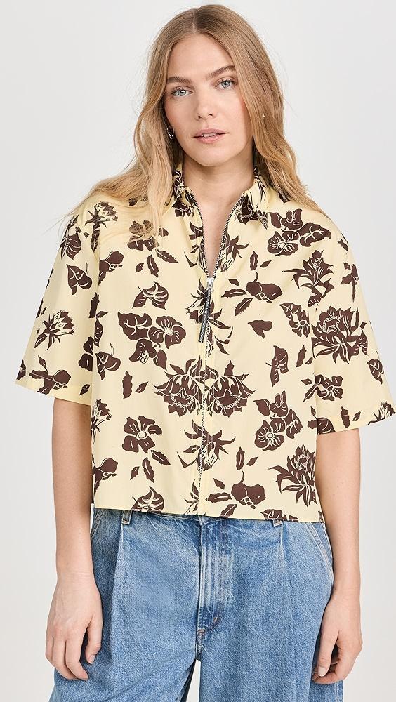 rag & bone Junie Printed Poplin Top | Shopbop Product Image