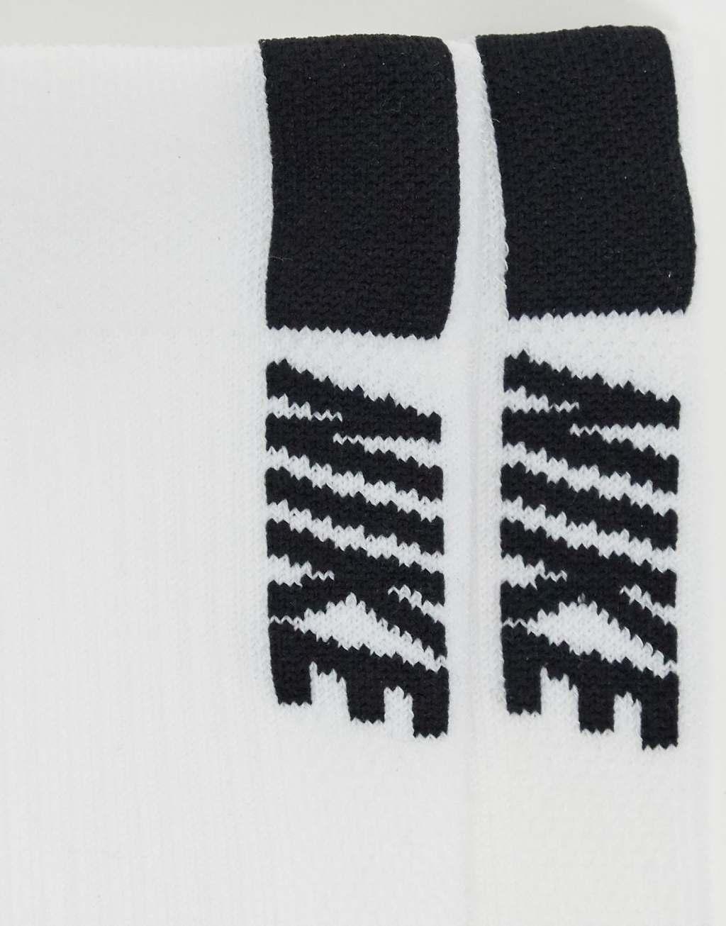 Nike Running Multiplier 2 pack crew socks in white Product Image