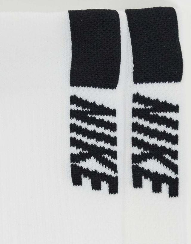 Nike Running Multiplier 2 pack crew socks in white Product Image