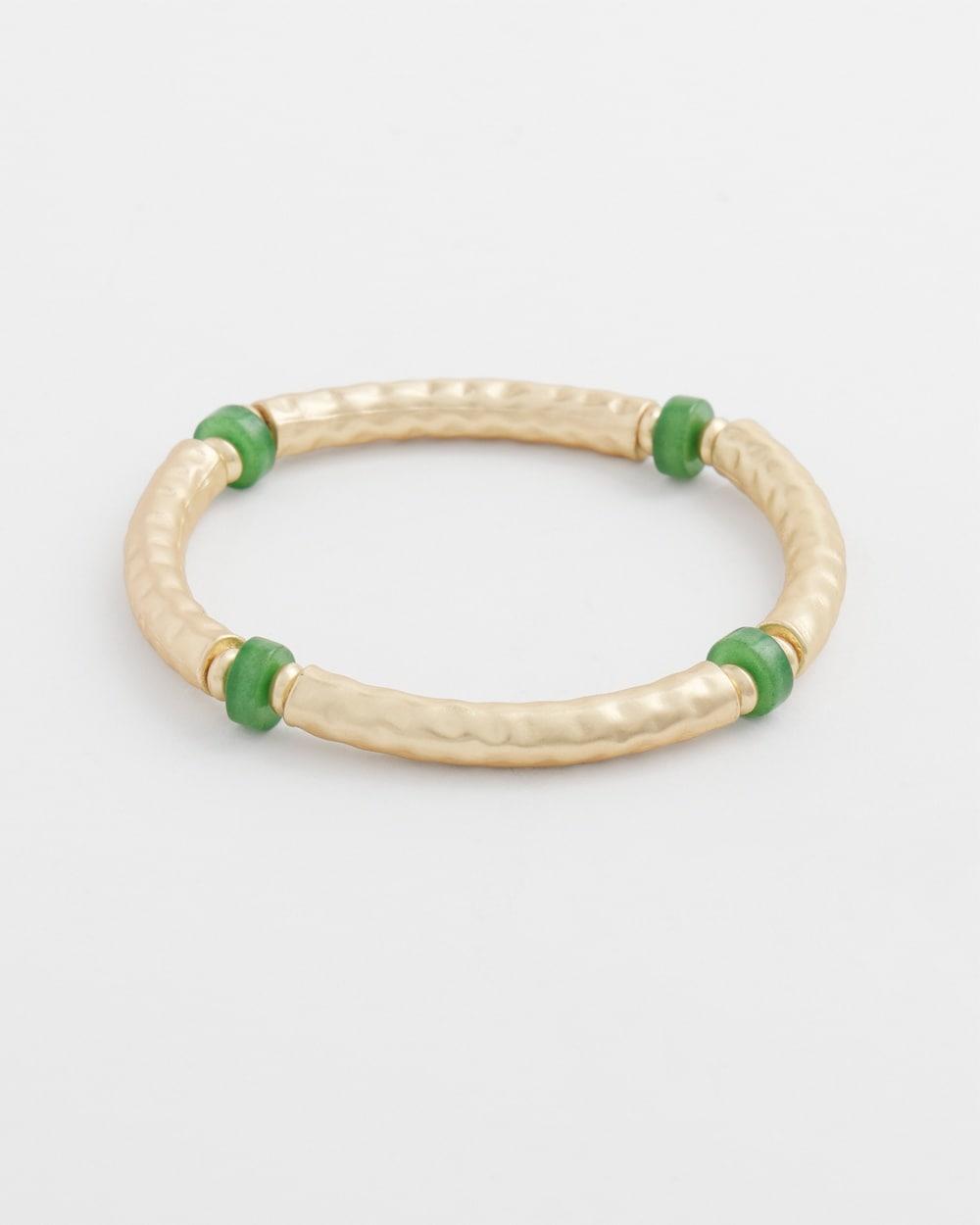 Jade Bead Bar Stretch Bracelet Product Image