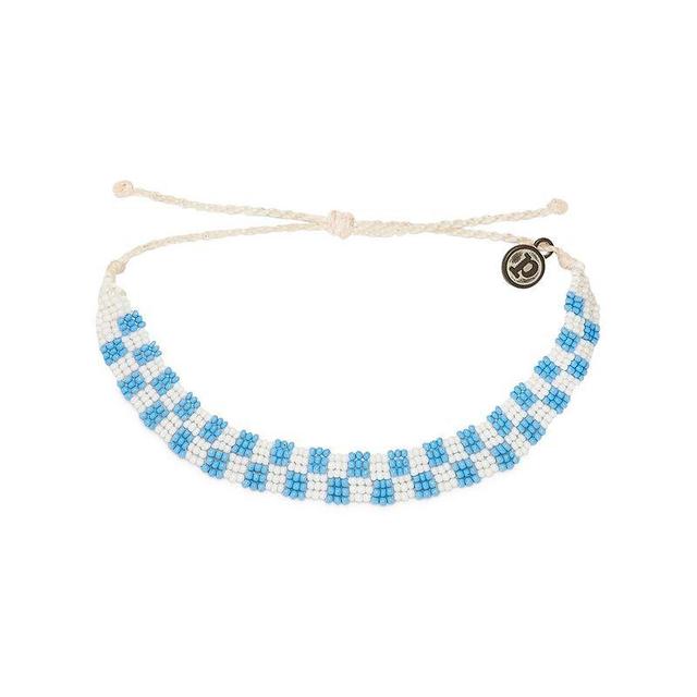 Pura Vida Woven Seed Bead Checkered Bracelet, Womens, Blue White Product Image