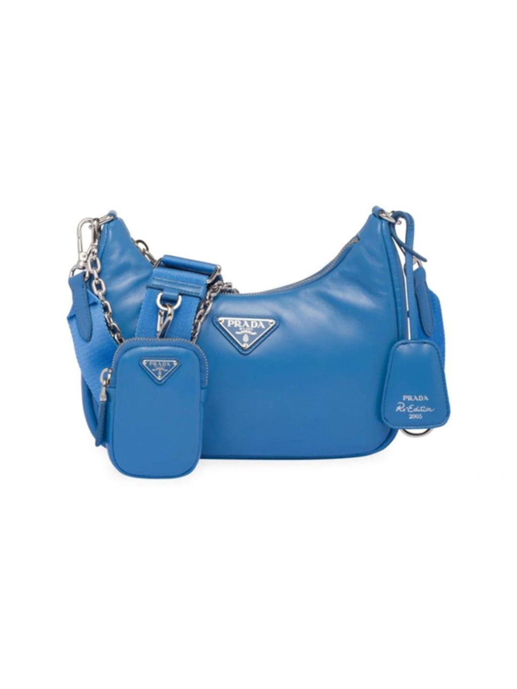 Re-edition Padded Shoulder Bag In Blue Product Image