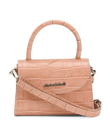 Leather Croc Embossed Mini Bag for Women Product Image