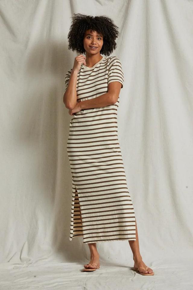 perfectwhitetee Lover Maxi Dress in Walnut Stripe Product Image