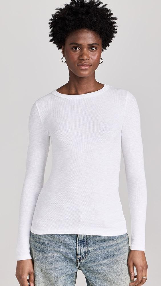 Enza Costa Textured Rib Crew Tee | Shopbop Product Image