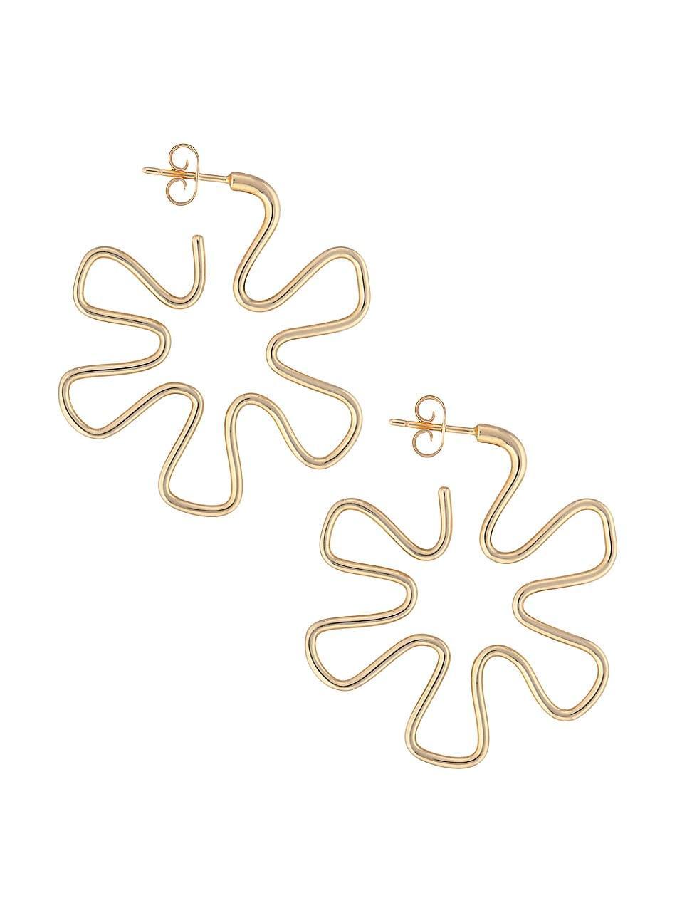 Womens Youre So Gold 9K Gold Pinwheel Earrings Product Image