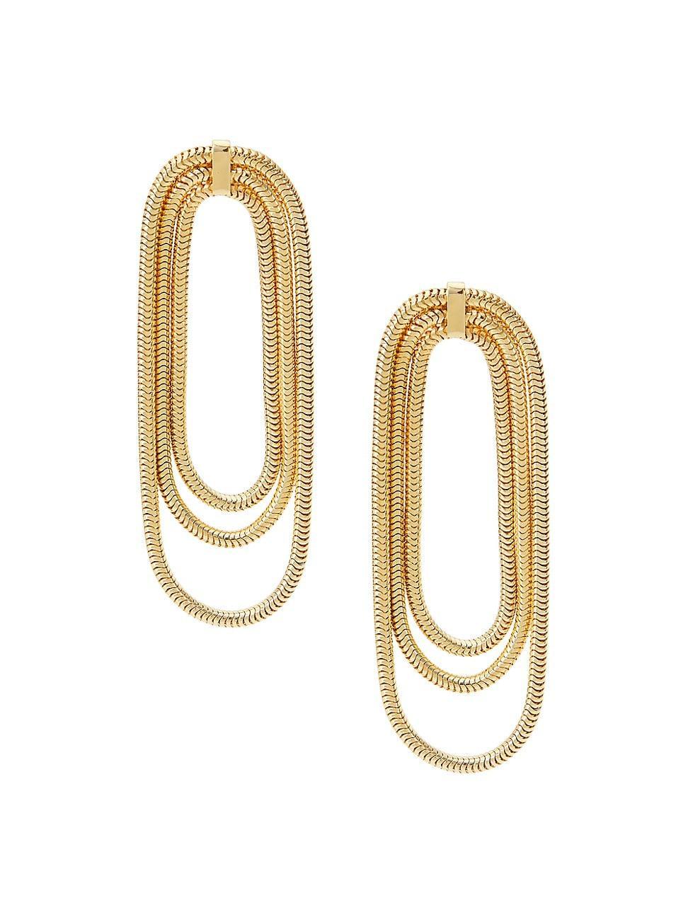 Womens Julia 14K-Gold-Plated Chain Earrings Product Image