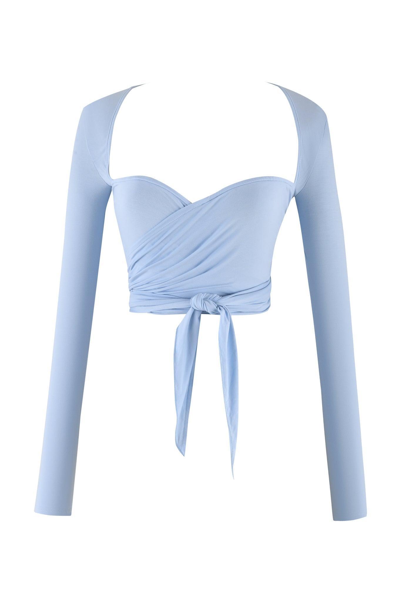 AMRIA TOP - BLUE : POWDER BLUE Product Image