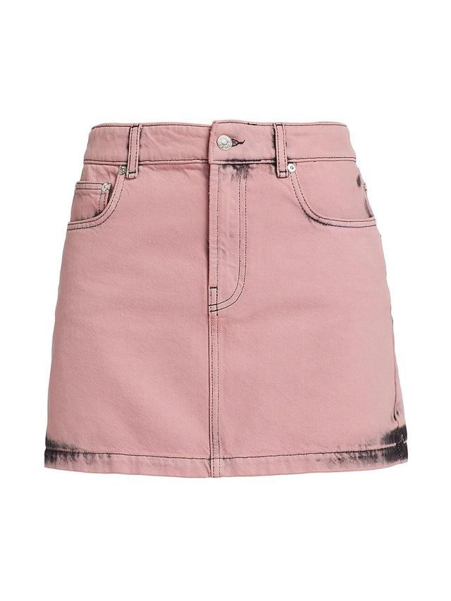 Womens Overdyed Twill Miniskirt Product Image