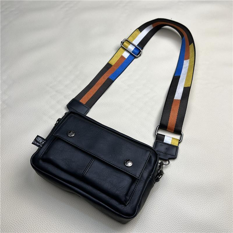 Multi-Pocket Faux Leather Crossbody Bag Product Image