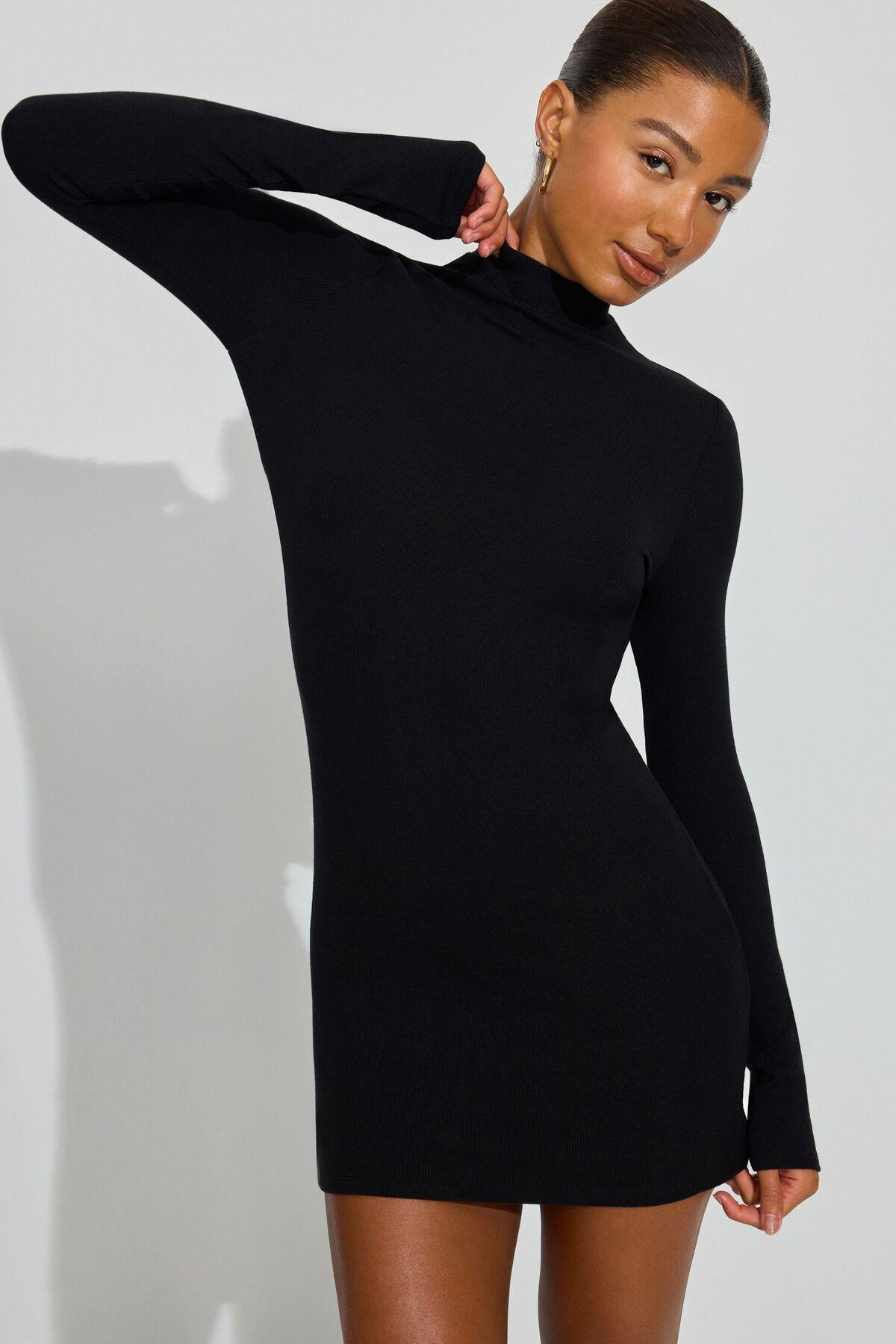 Long Sleeve Open Back Dress Product Image