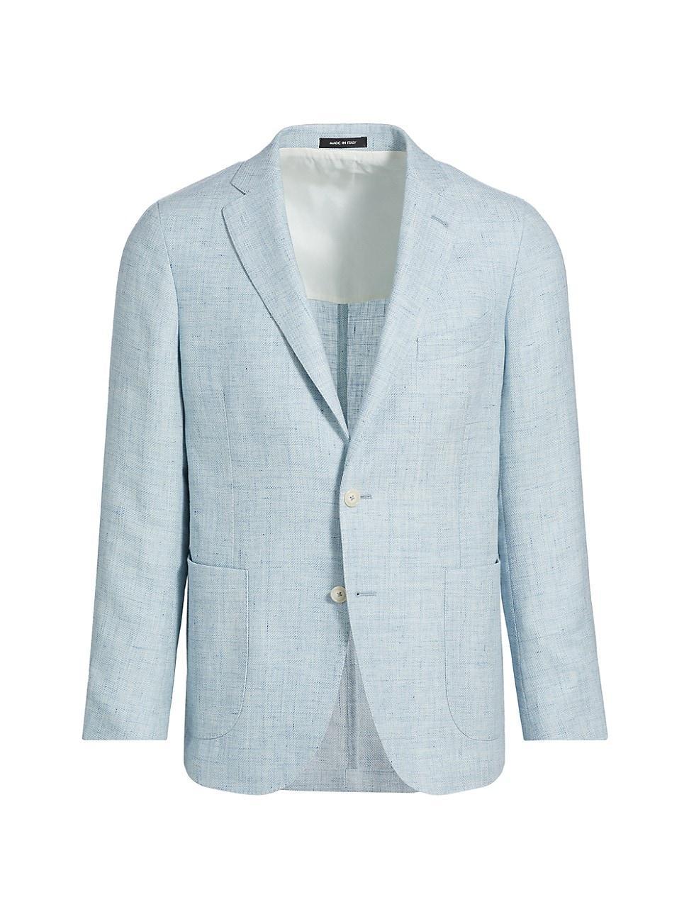 Mens Linen & Wool Single-Breasted Blazer Product Image