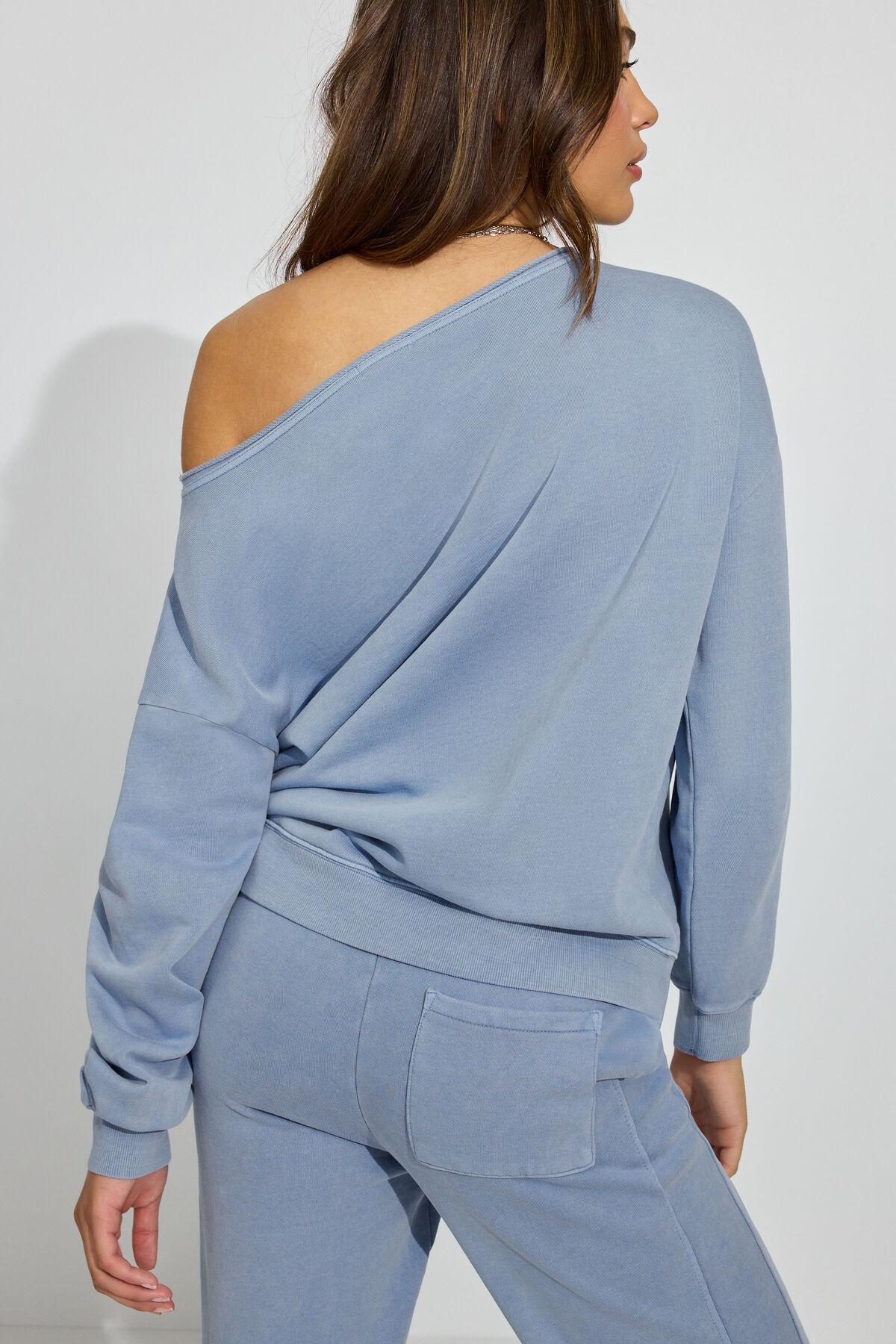 SoftTerry Off Shoulder Sweatshirt Product Image