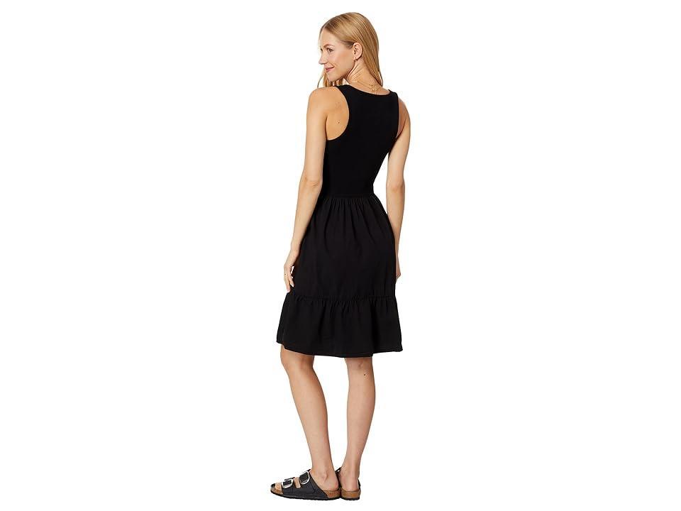 bobi Los Angeles Tiered Tank Dress (Black) Women's Dress Product Image