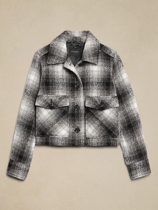 Plaid Cropped Jacket Product Image