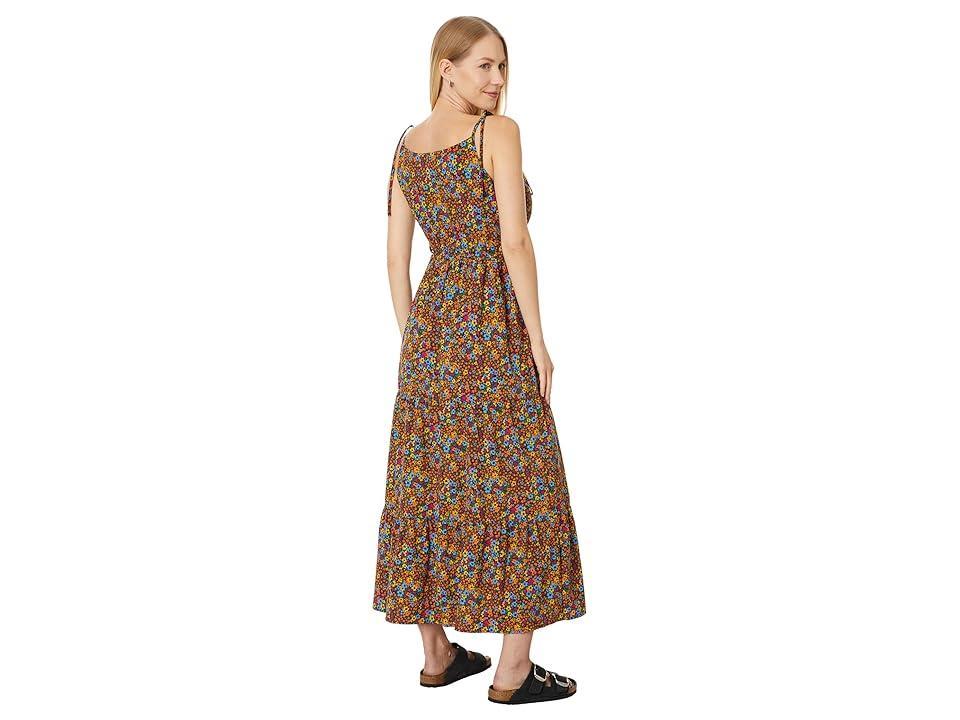 Toad&Co Sunkissed Tiered Sleeveless Dress (Black Micro Floral Print) Women's Dress Product Image