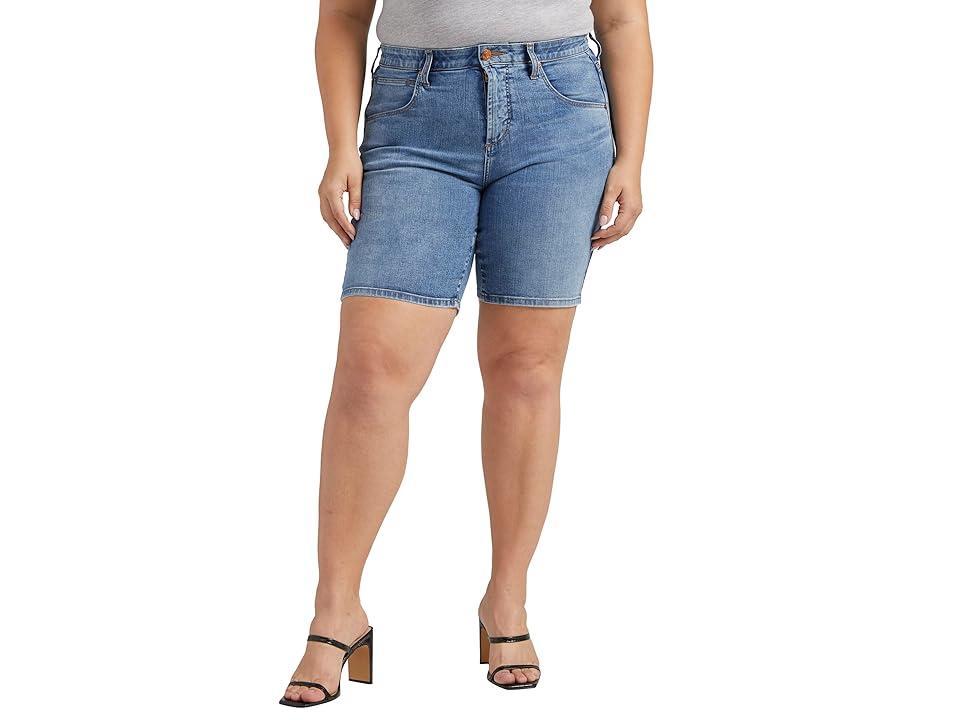 Jag Jeans Plus Size Cecilia Mid-Rise 8 Shorts (Marine ) Women's Shorts Product Image