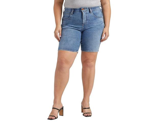 Jag Jeans Plus Size Cecilia Mid-Rise 8 Shorts (Marine ) Women's Shorts Product Image