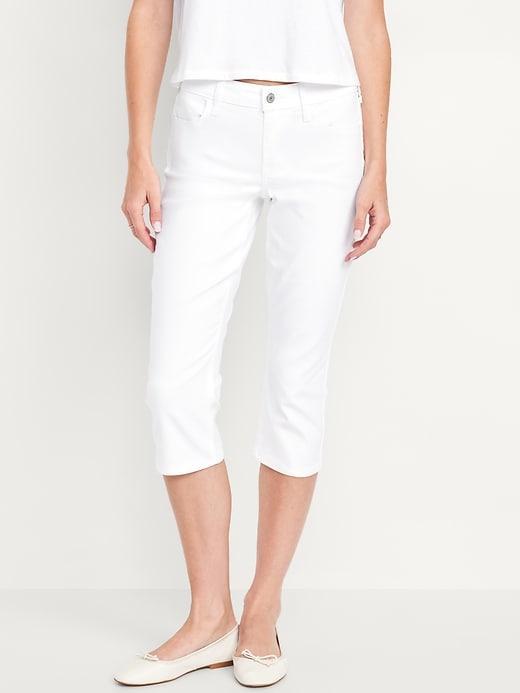 Mid-Rise Wow Capri Jeans Product Image