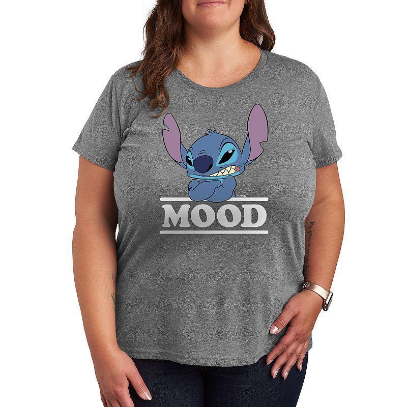 Disneys Lilo & Stitch Plus Mood Graphic Tee, Womens Product Image