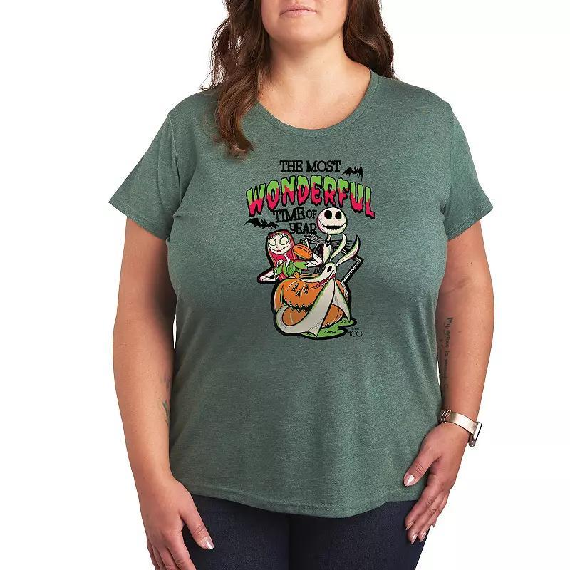 Disneys The Nightmare Before Christmas Most Wonderful Time Plus Size Graphic Tee, Womens Product Image