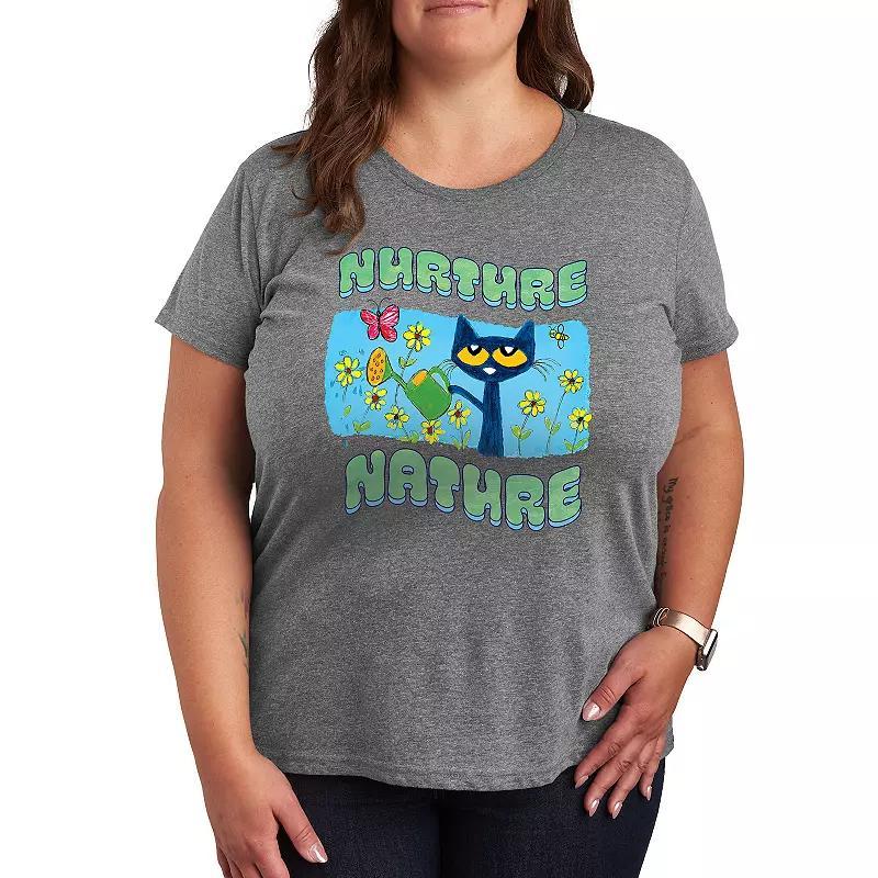 Plus Pete the Cat Nurture Nature Graphic Tee, Womens Product Image