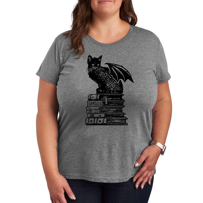 Womens Spells Cat Halloween Tee, Girls product image