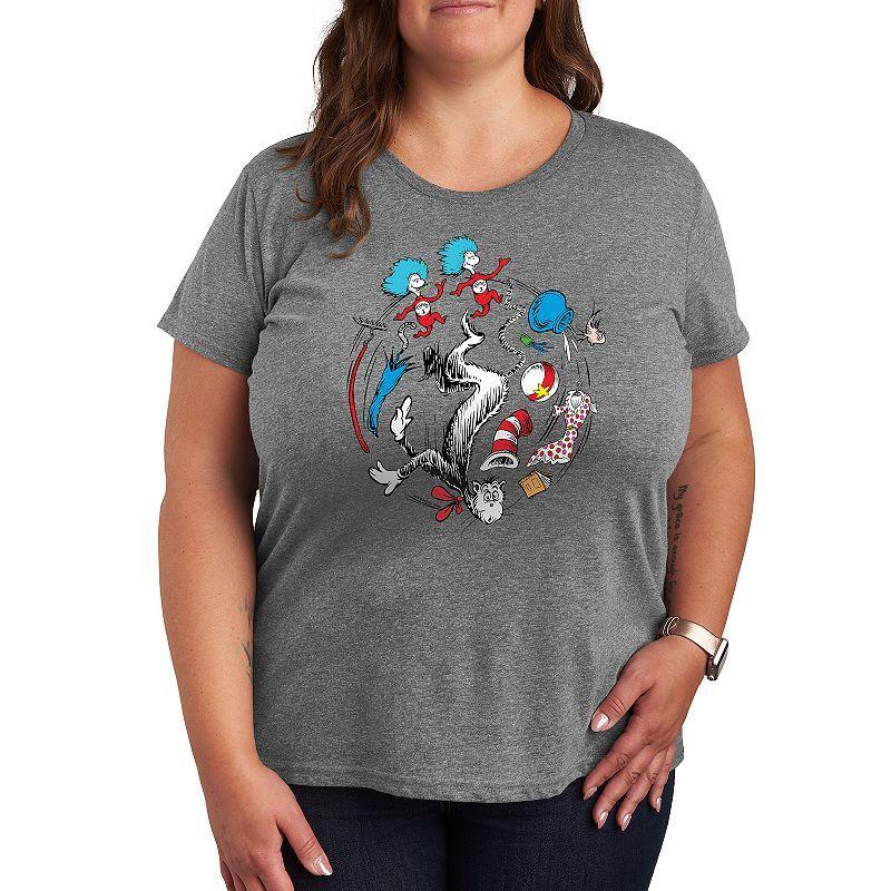 Plus Dr. Seuss Cat In The Hat MessGraphic Tee, Womens Product Image