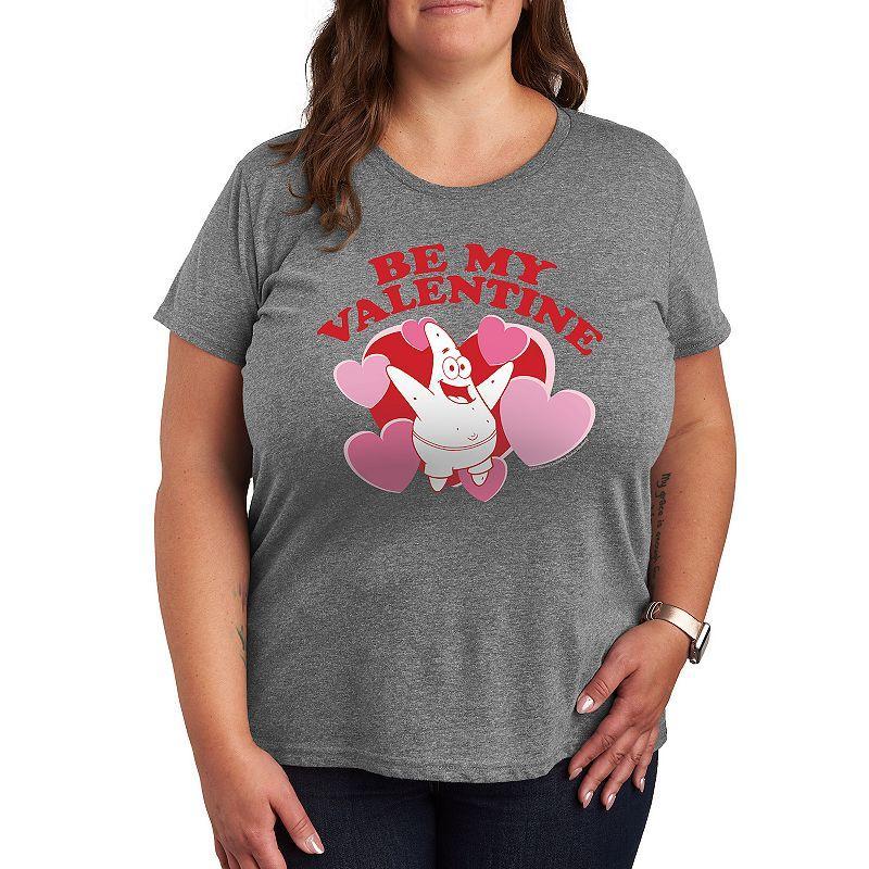 Plus Size SpongeBob Squarepants Valentines Patrick Graphic Tee, Womens Product Image