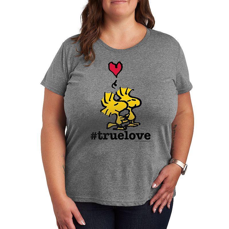 Plus Peanuts Snoopy & Woodstock Happy Valentines Day Graphic Tee, Womens Product Image