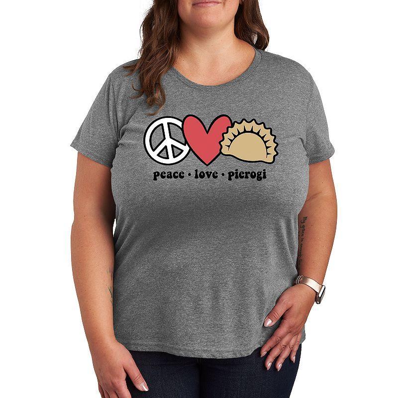 Plus Peace Love Pierogi Graphic Tee, Womens Product Image