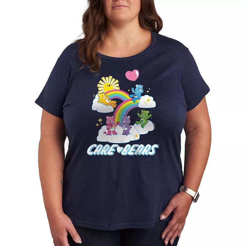 Plus Care Bears Group Logo Graphic Tee, Womens Heather Grey Product Image