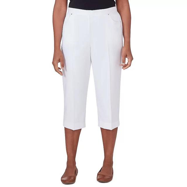 Petite Alfred Dunner Island Twill Capri Pants, Womens Product Image