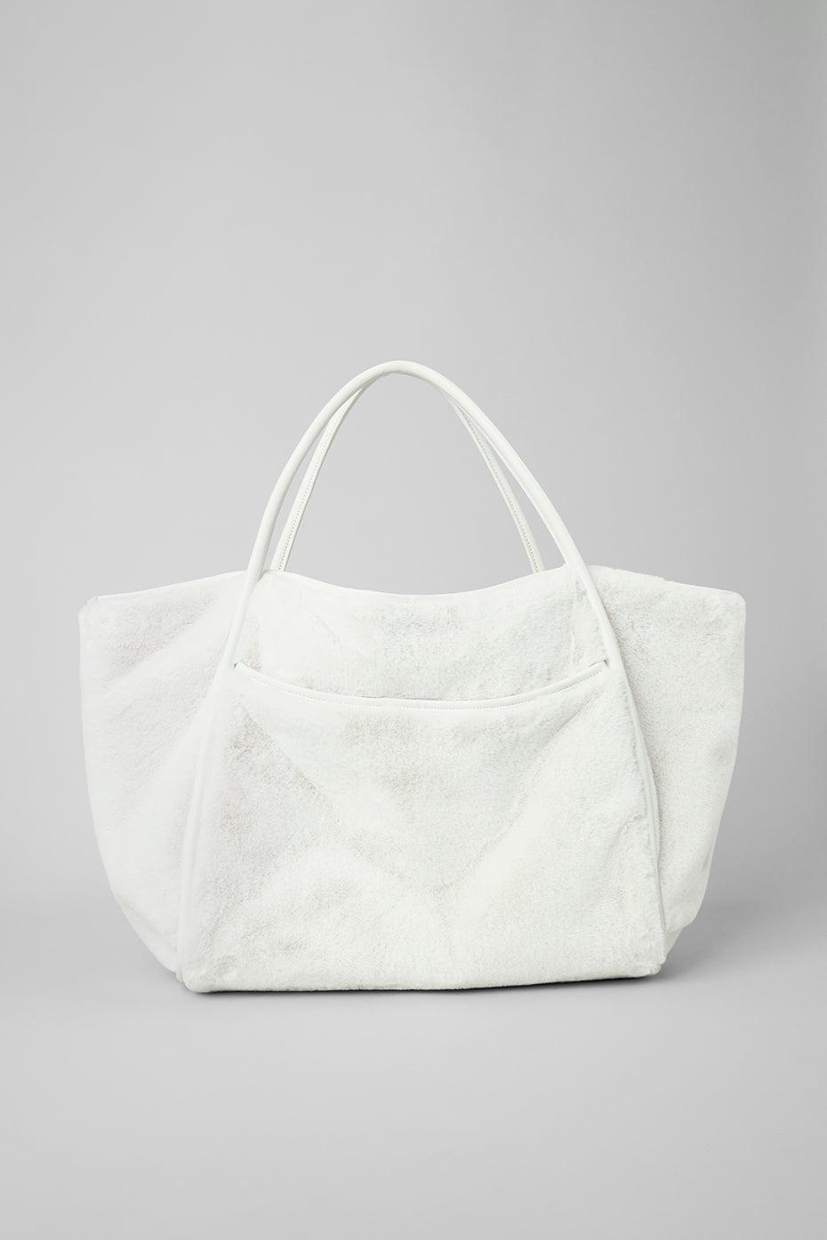 Faux Fur Tote Bag - Ivory Female Product Image