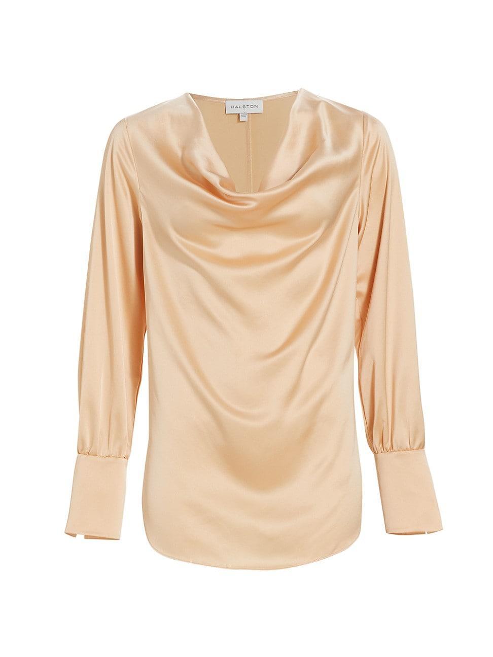 Womens Luisa Charmeuse Cowl Top Product Image