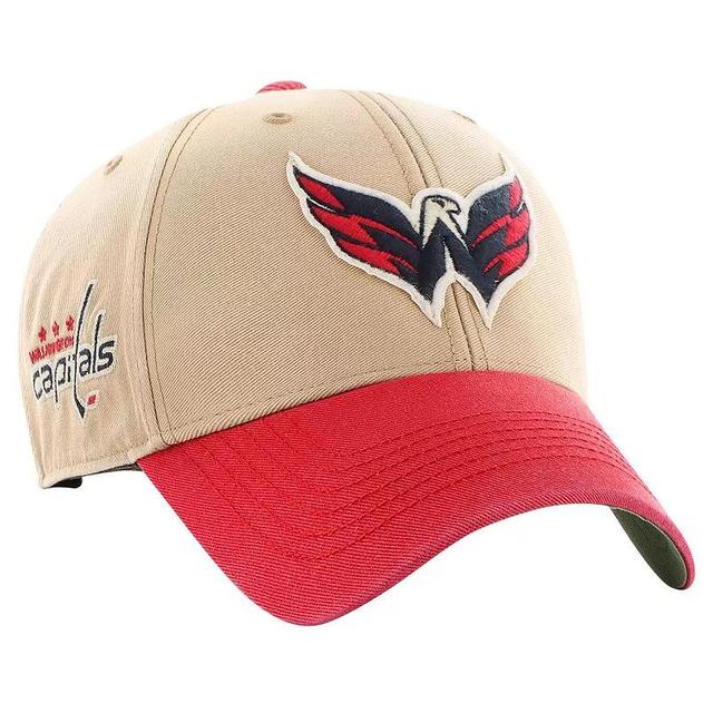 Mens 47 Khaki/Red Washington Capitals Dusted Sedgwick MVP Adjustable Hat Product Image