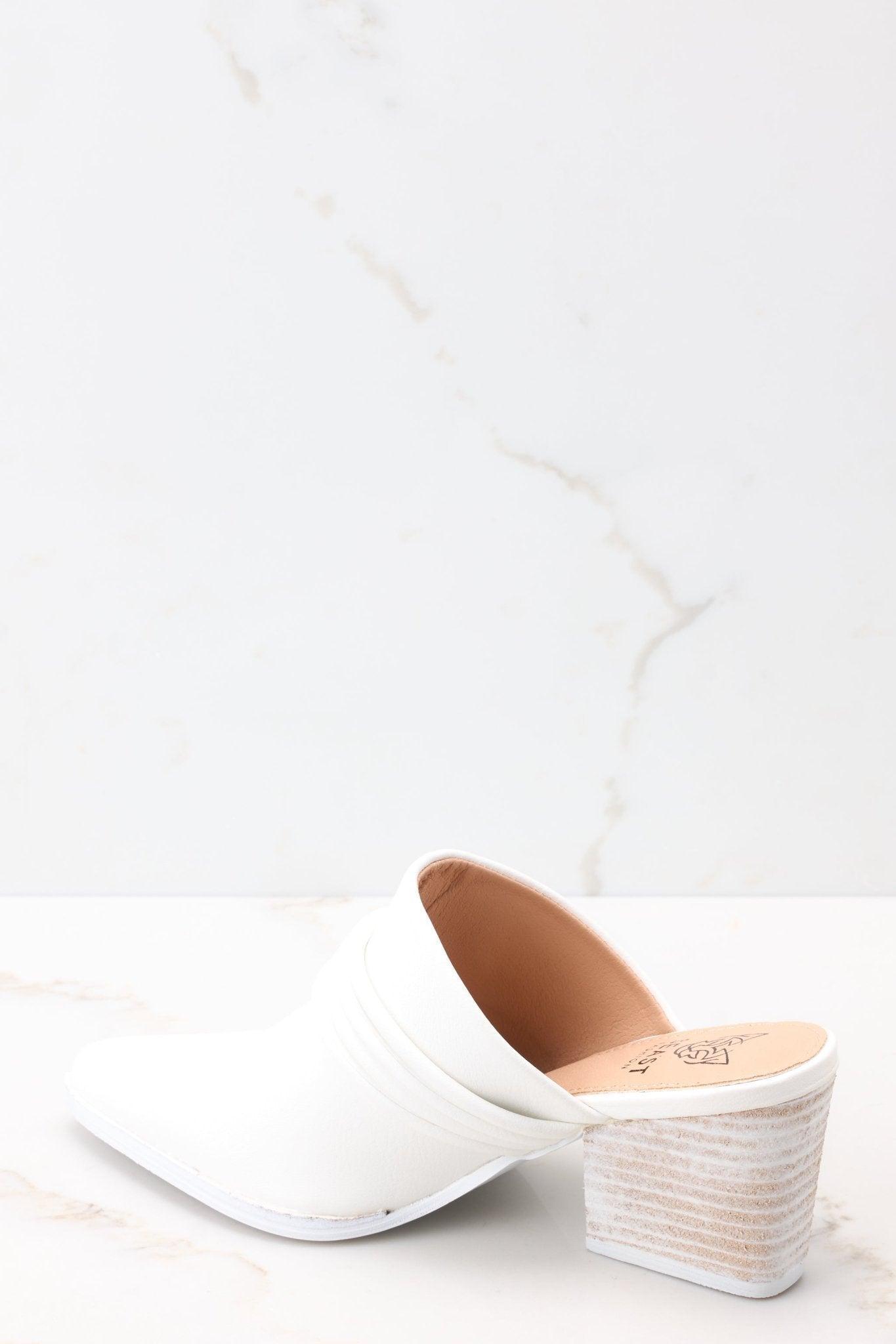 Paving The Path White High Heel Mule Product Image