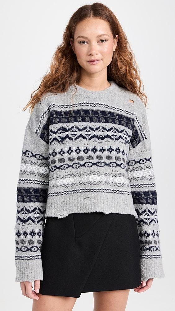 Juun. J Multi Patterned Short Length Knitted Pullover | Shopbop Product Image