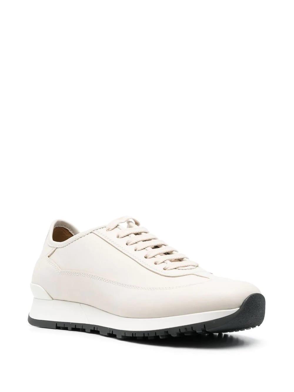 Hurlingham Leather Sneakers In White Product Image