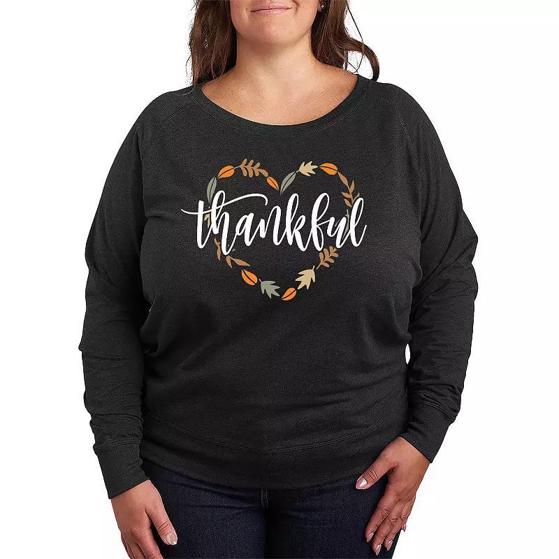 Plus Size Dr. Seuss Grinch Halloween Lightweight French Terry Sweatshirt, Womens Heather Grey Product Image