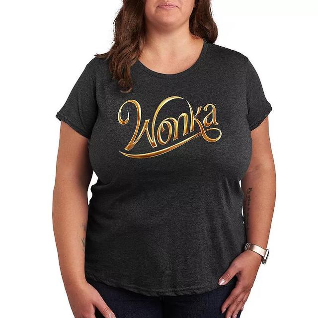 Plus Wonka Logo 3D Graphic Tee, Womens Product Image